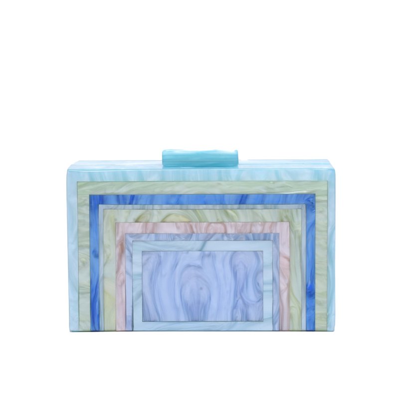 Bolsa de festa em acrílico azul
