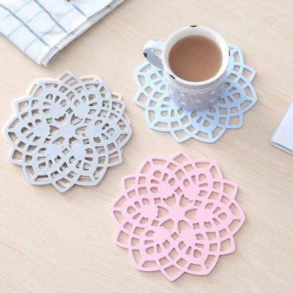 Bases de Copos de Silicone Flor