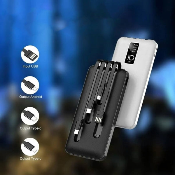 Powerbank 10000mAh 4 Cabos