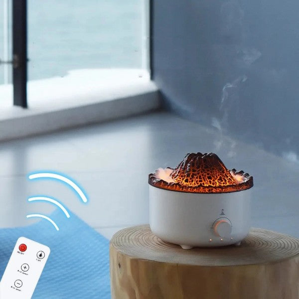 Ambiente Relaxante com Humidificador Vulcão