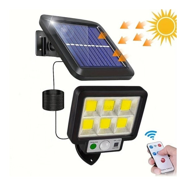 Foco Solar LED com Comando e Sensor