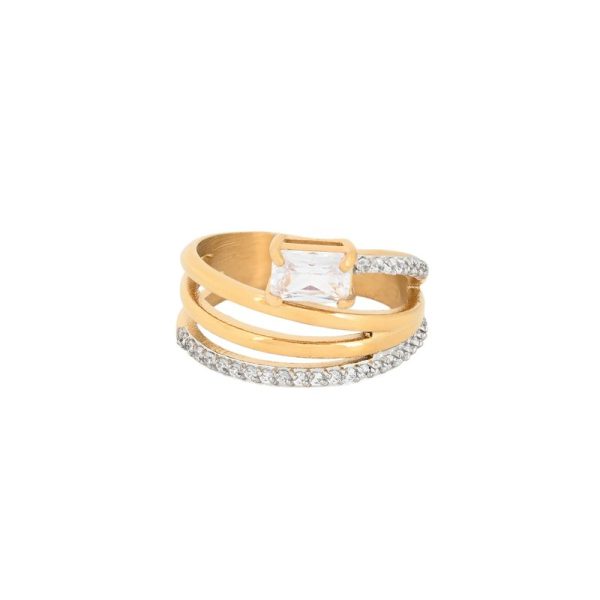 Anel Delicate com zircônias