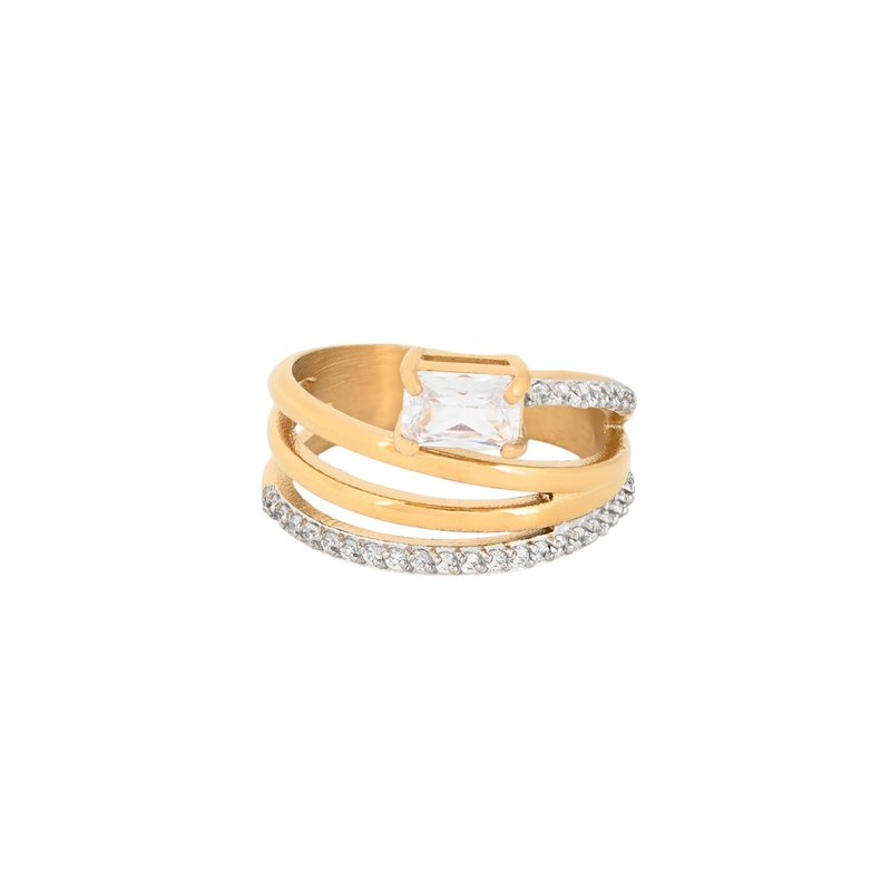 Anel Delicate com zircônias