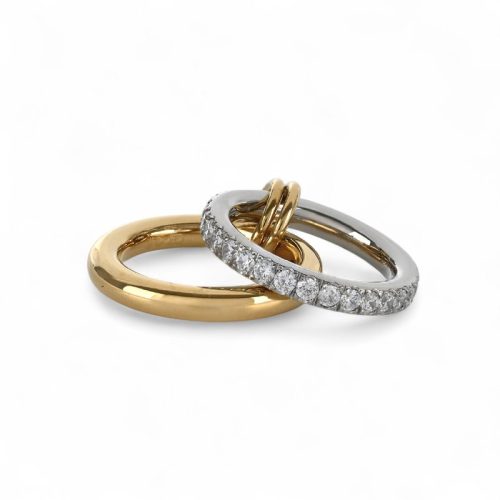 Anel Glamour com dois círculos