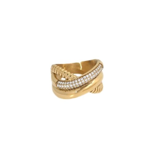 Anel Glamour com zircônias