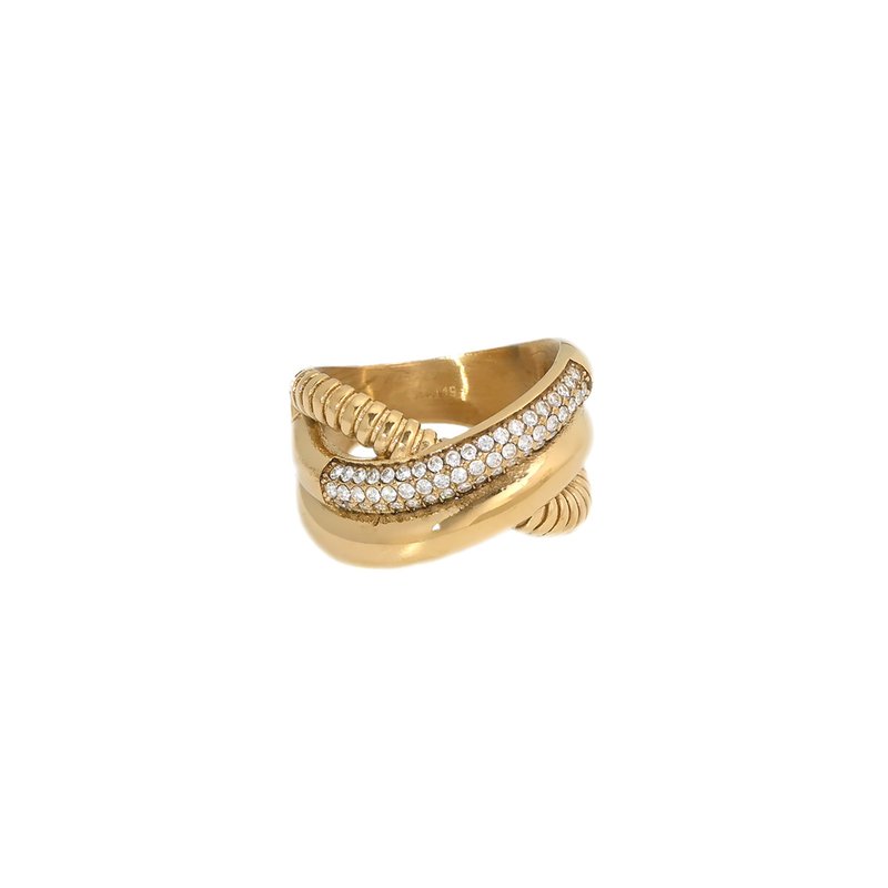 Anel Glamour com zircônias