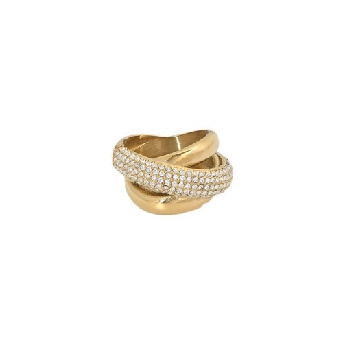 Anel Glamour com zircônias