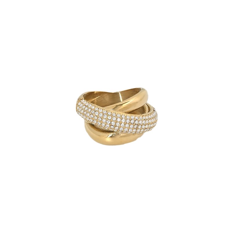Anel Glamour com zircônias