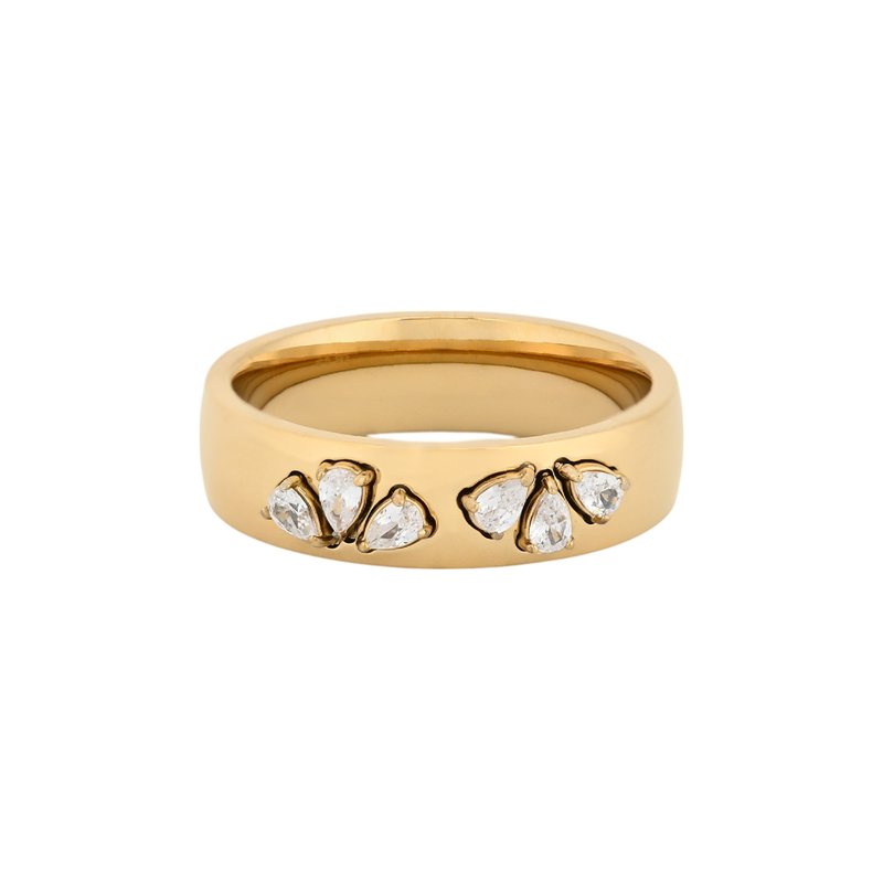 Anel Glamour com zircônias