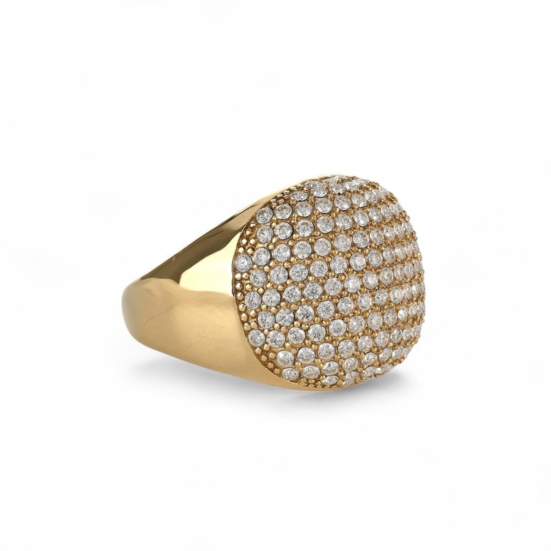 Anel Glamour com zircônias