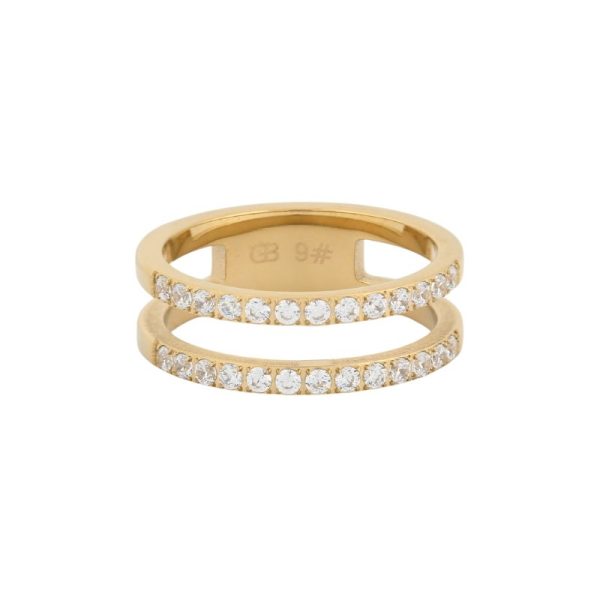 Anel Glamour com zircônias