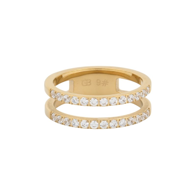Anel Glamour com zircônias