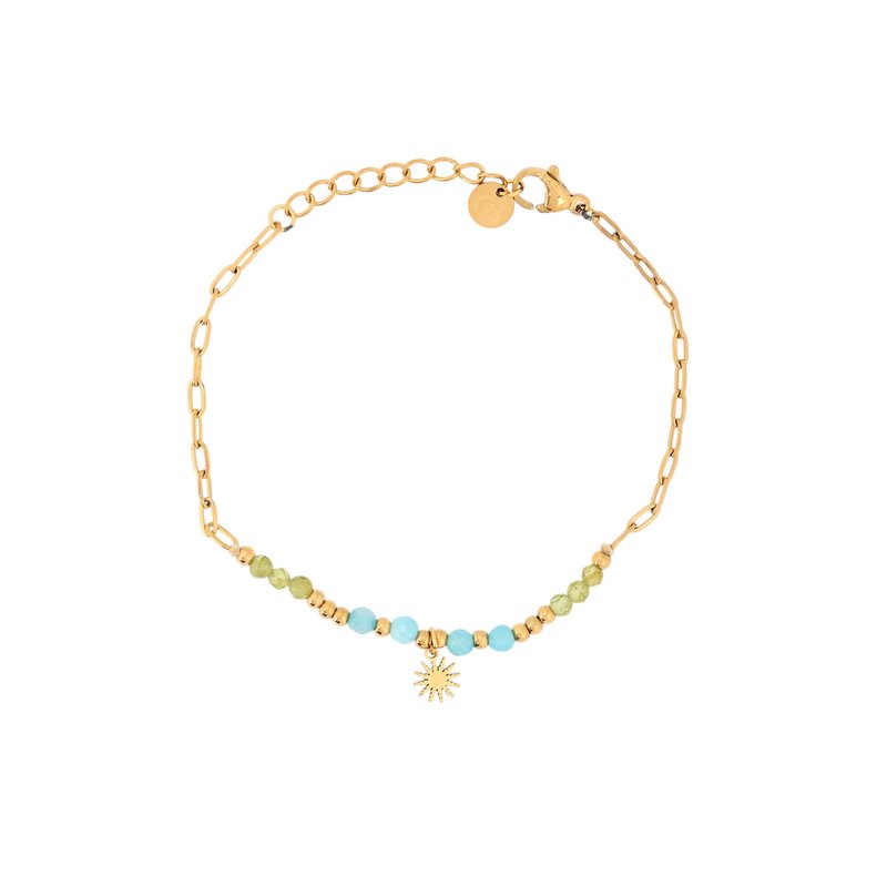 Pulseira em aço com pedras