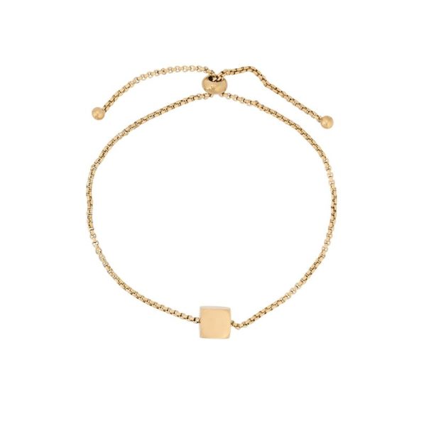 Pulseira ajustável em aço quadrado
