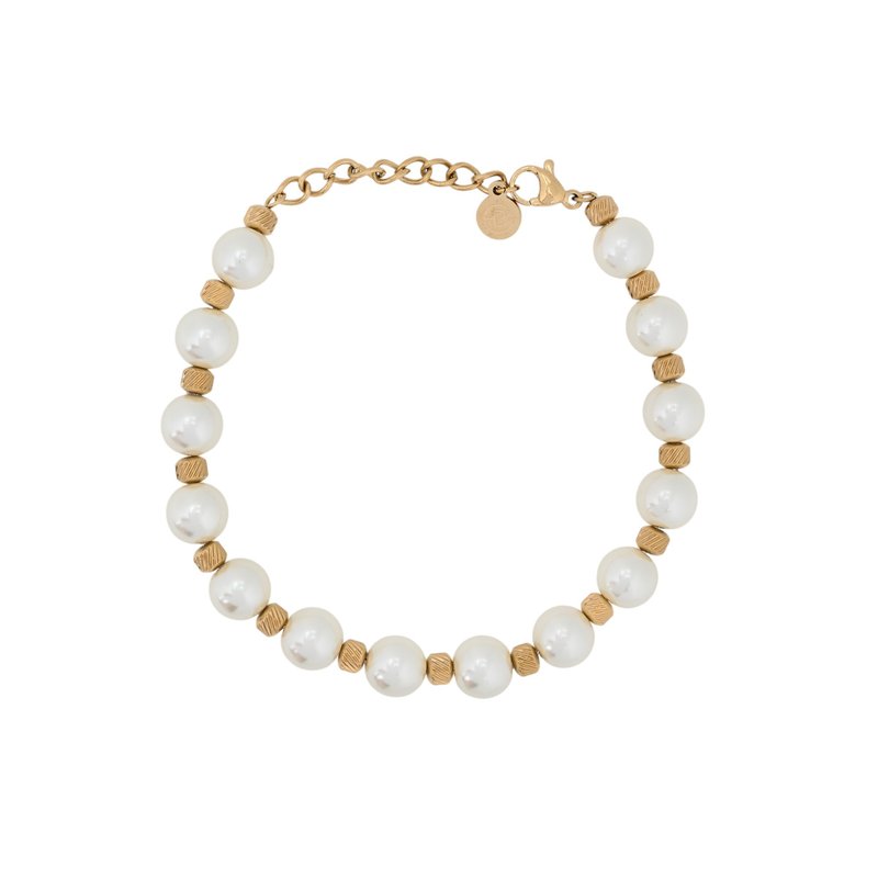 Pulseira em aço pérolas