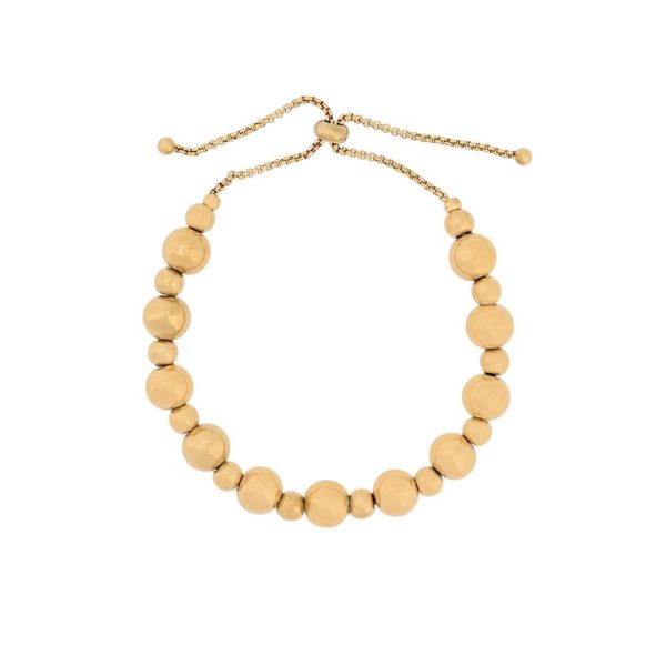 Pulseira em aço bolas com diferentes dimensões