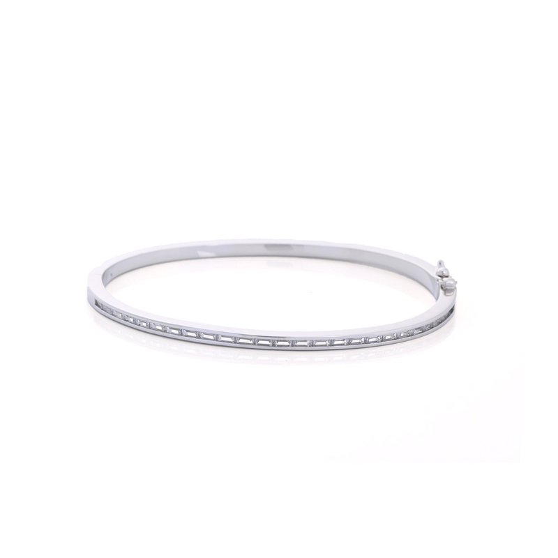 Pulseira rígida semi jóia com zircônias básica