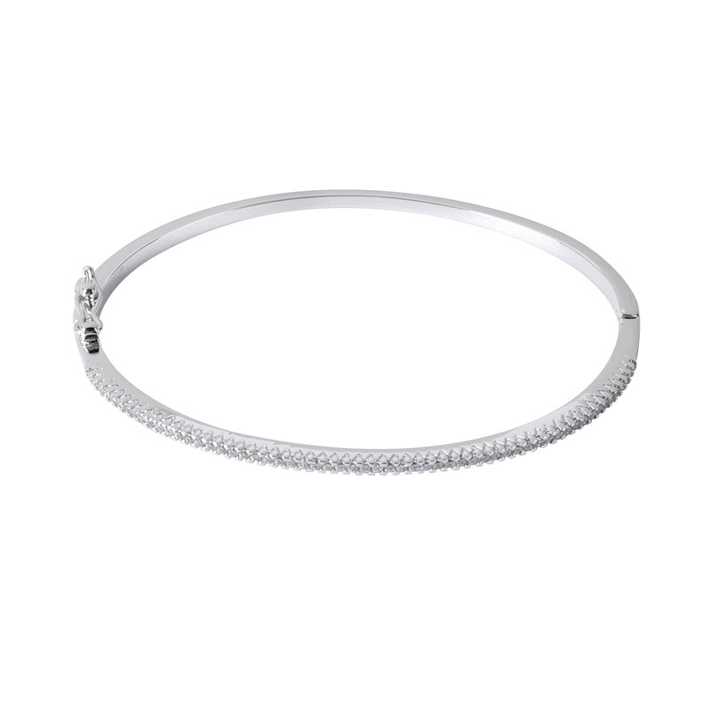 Pulseira BeLove rígida fina com zircônias