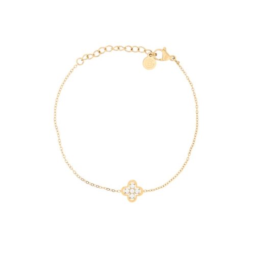 Pulseira Delicate trevo e zircônias