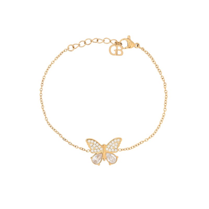 Pulseira em aço oval borboleta