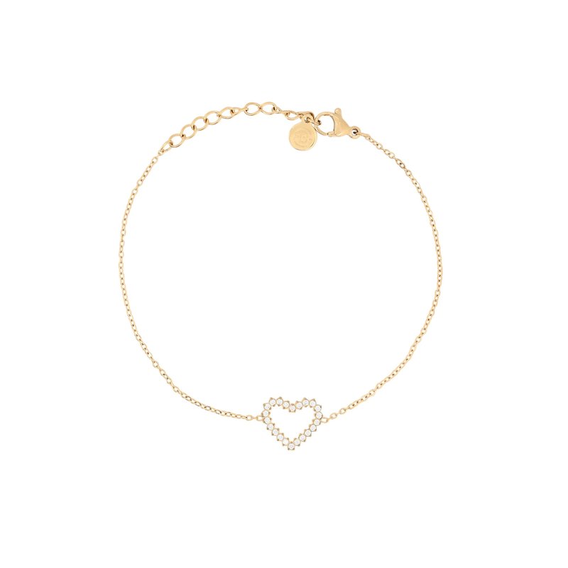 Pulseira Delicate coração e zircônias