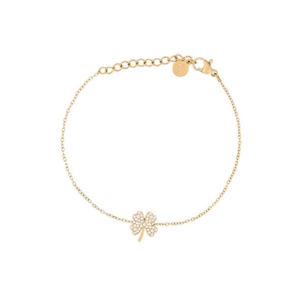 Pulseira Delicate trevo e zircônias