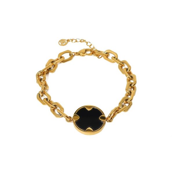 Pulseira em aço elos redonda