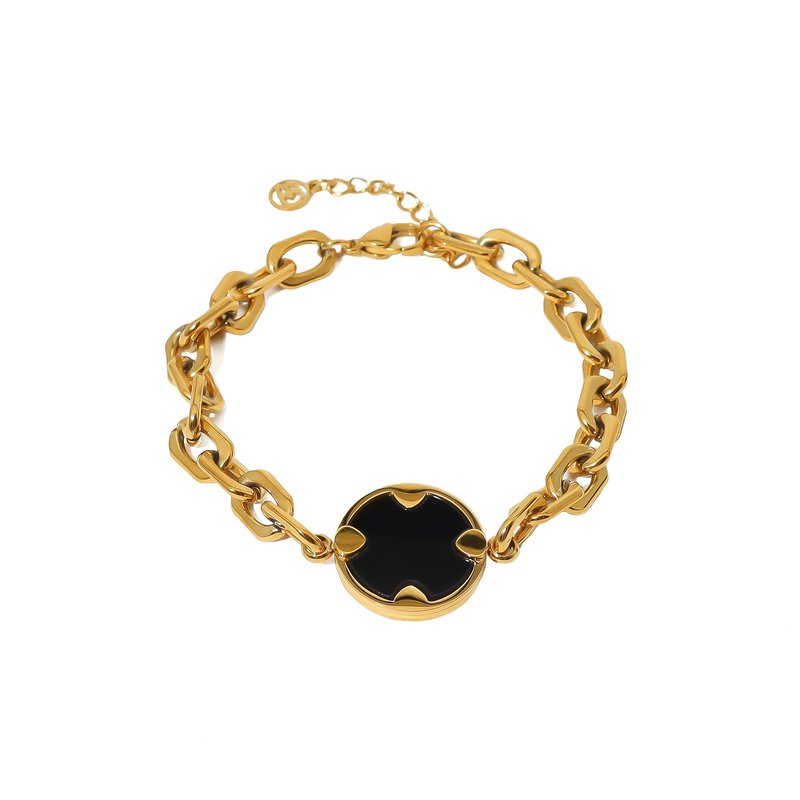 Pulseira em aço elos redonda