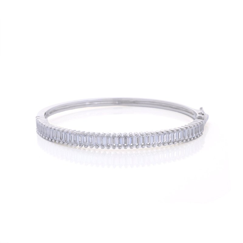 Pulseira rígida semi joia retângulos verticais