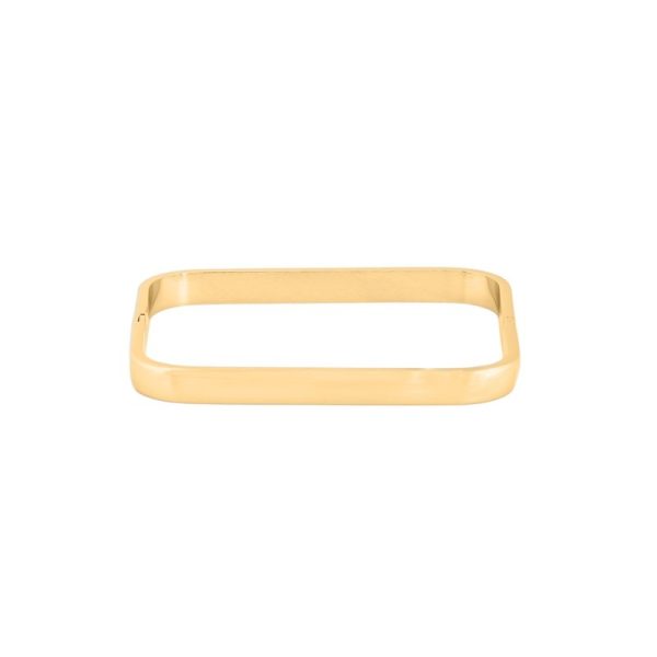 Pulseira em aço inoxidável quadrada