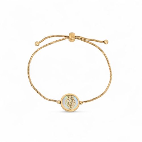 Pulseira em aço coração de viana
