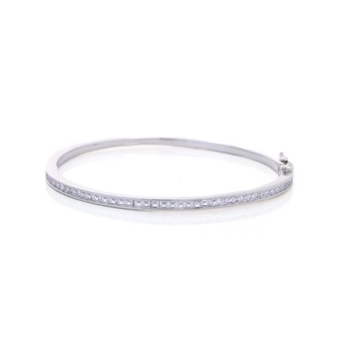 Pulseira rígida com zircônias semi jóia