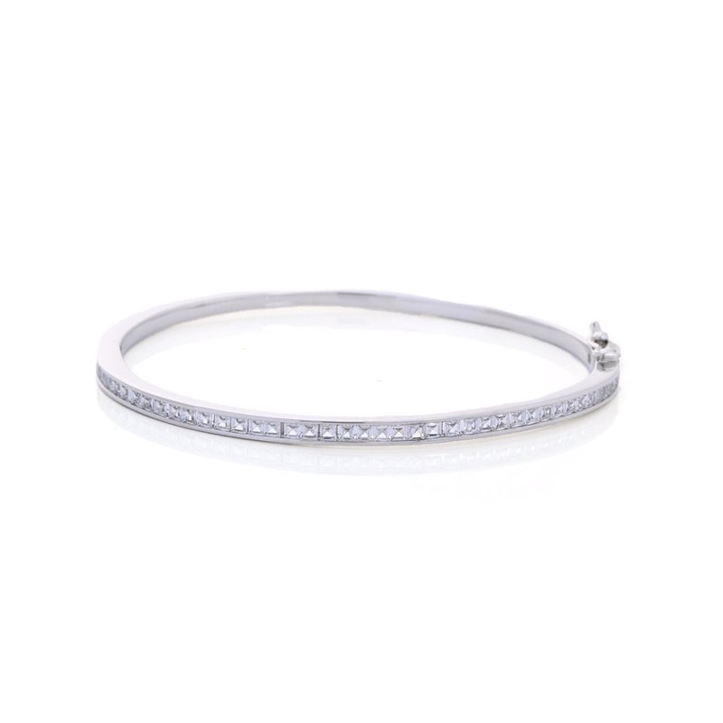Pulseira rígida com zircônias semi jóia