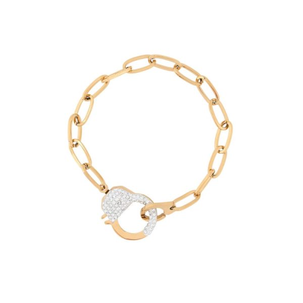 Pulseira Glamour com elos e algemas