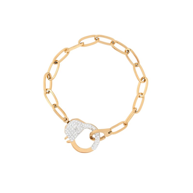 Pulseira Glamour com elos e algemas