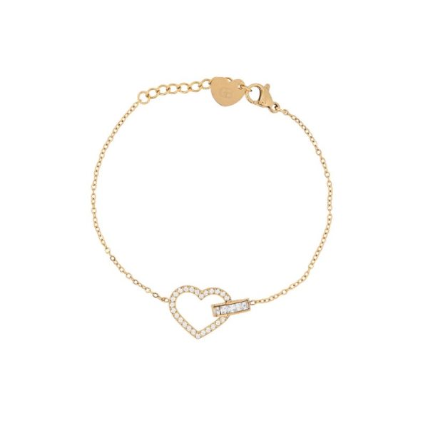 Pulseira Delicate coração com zircônias