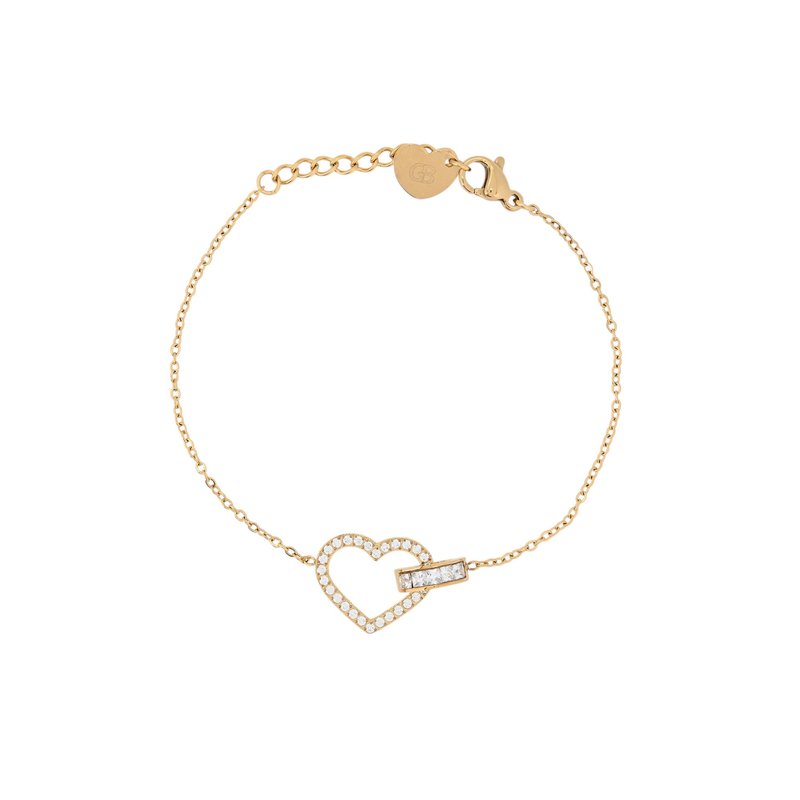 Pulseira Delicate coração com zircônias