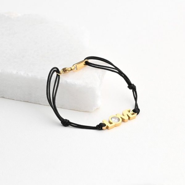 Pulseira elástica em aço love