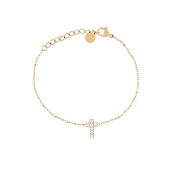 Pulseira Delicate cruz e zircônias