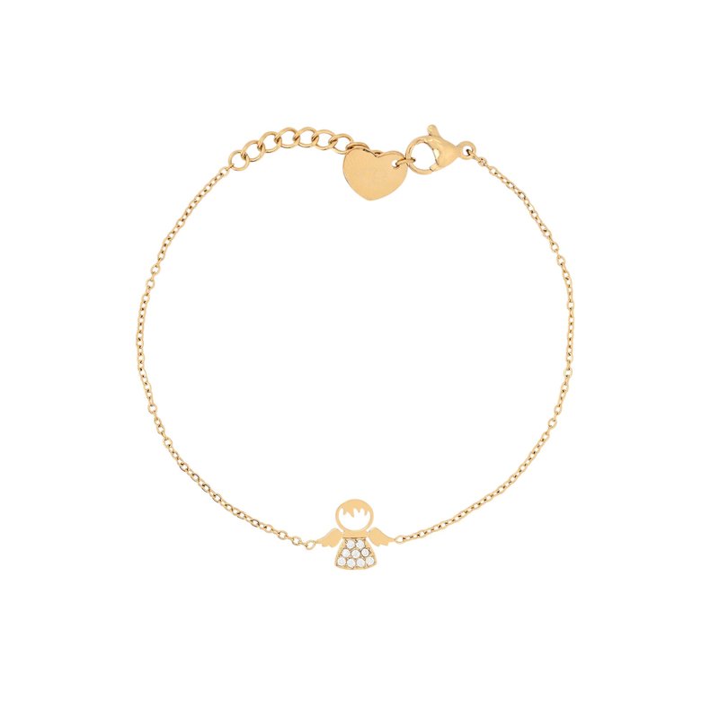 Pulseira Delicate anjo e zircônias