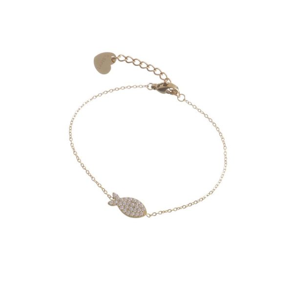 Pulseira Delicate peixe e zircônias
