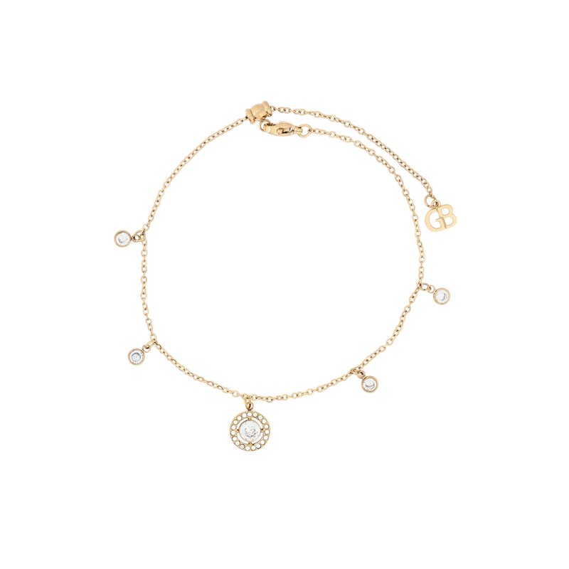 Pulseira de pé aço brilhante redondo