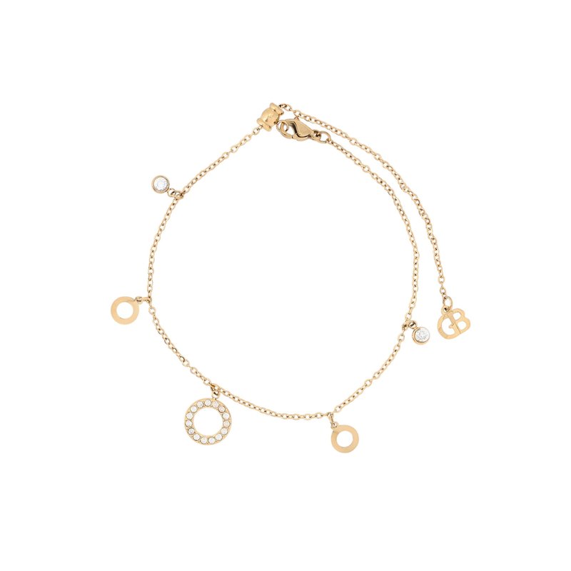 Pulseira de pé aço círculos