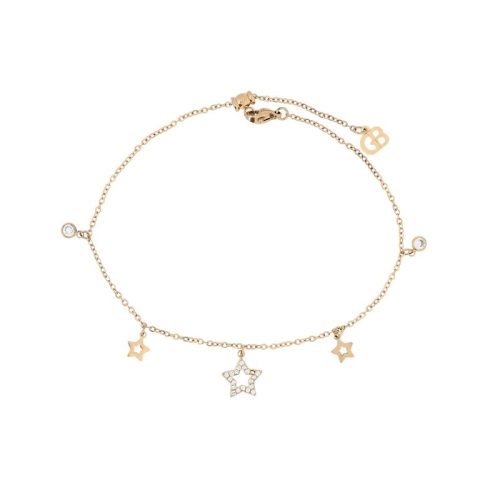 Pulseira de pé aço estrelas