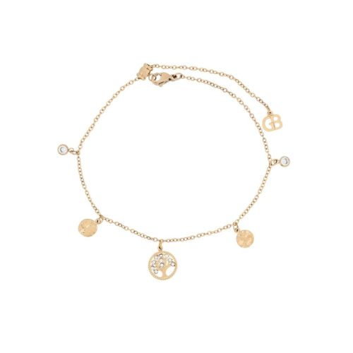 Pulseira de pé aço árvore da vida