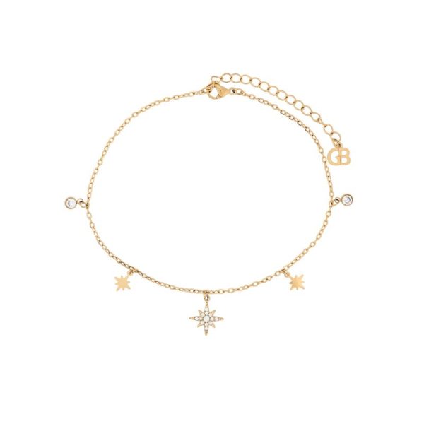 Pulseira de pé aço estrela