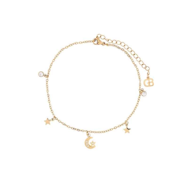 Pulseira de pé aço lua