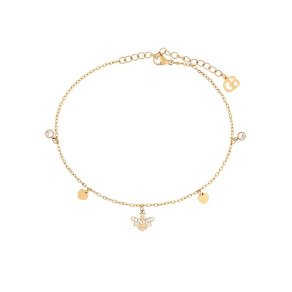 Pulseira de pé aço abelha