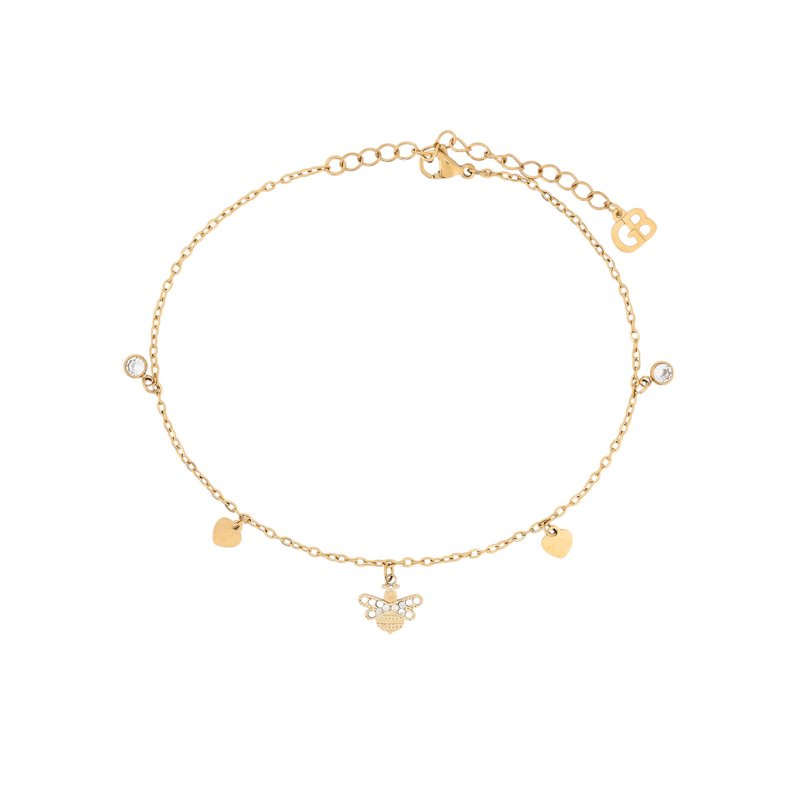 Pulseira de pé aço abelha
