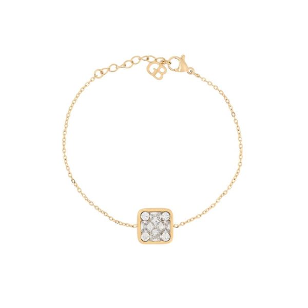 Pulseira em aço geométrica